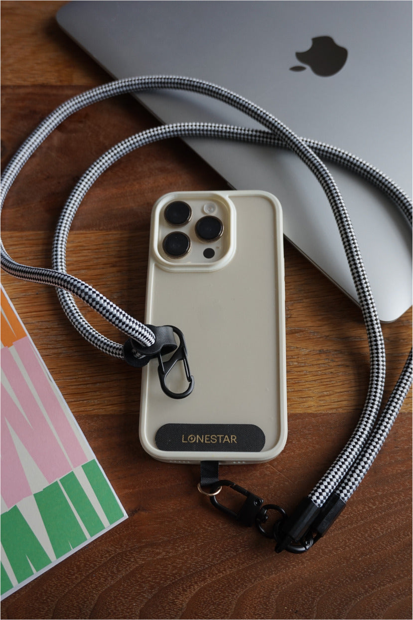 StrapFusion Rope Lanyard Harlequin Black & White