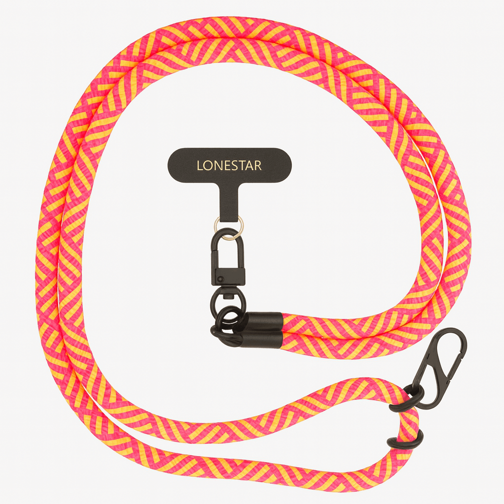 StrapFusion Rope Lanyard Salmon Peach Chevron