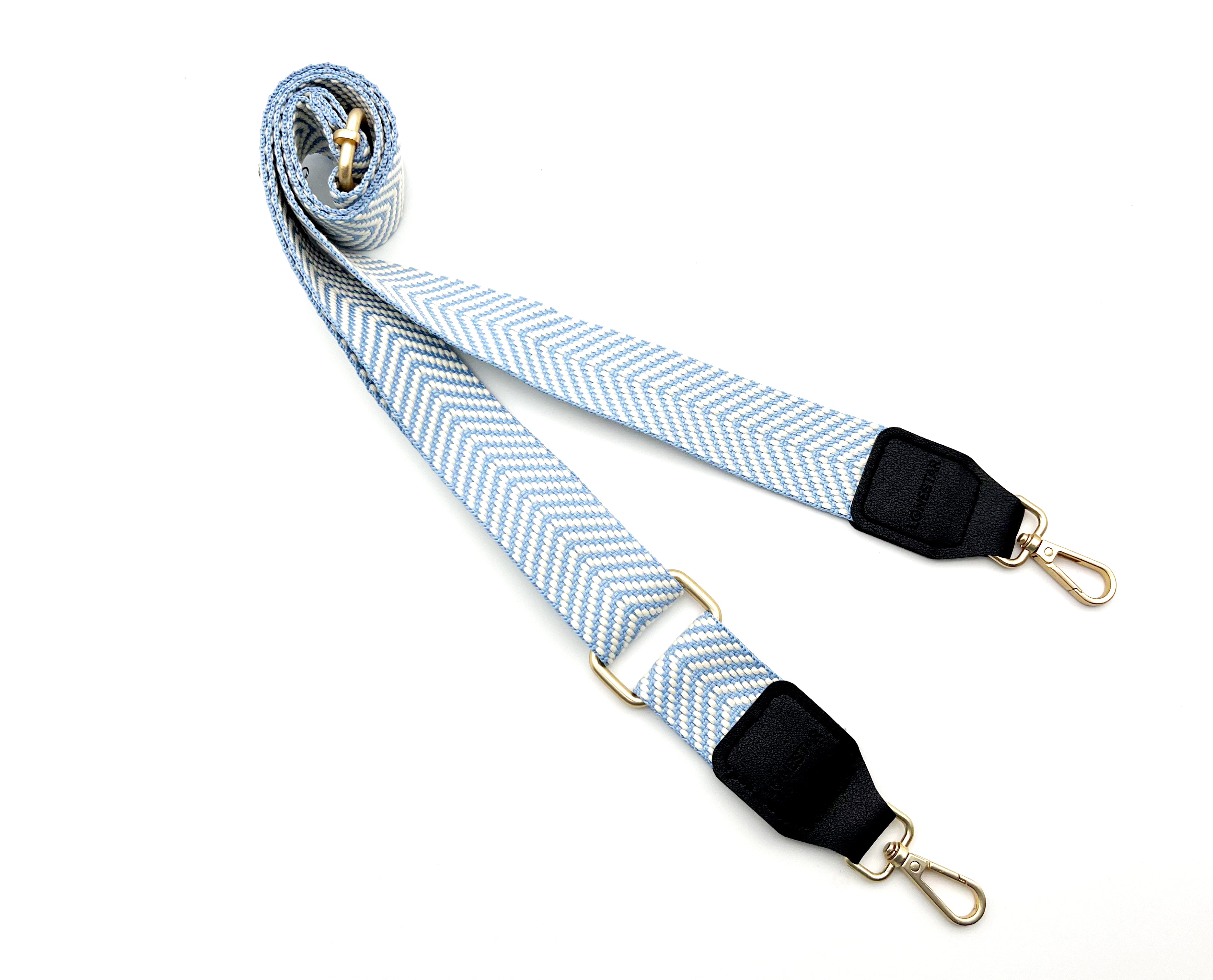 Fabric Light Blue Cream Chevron Strap