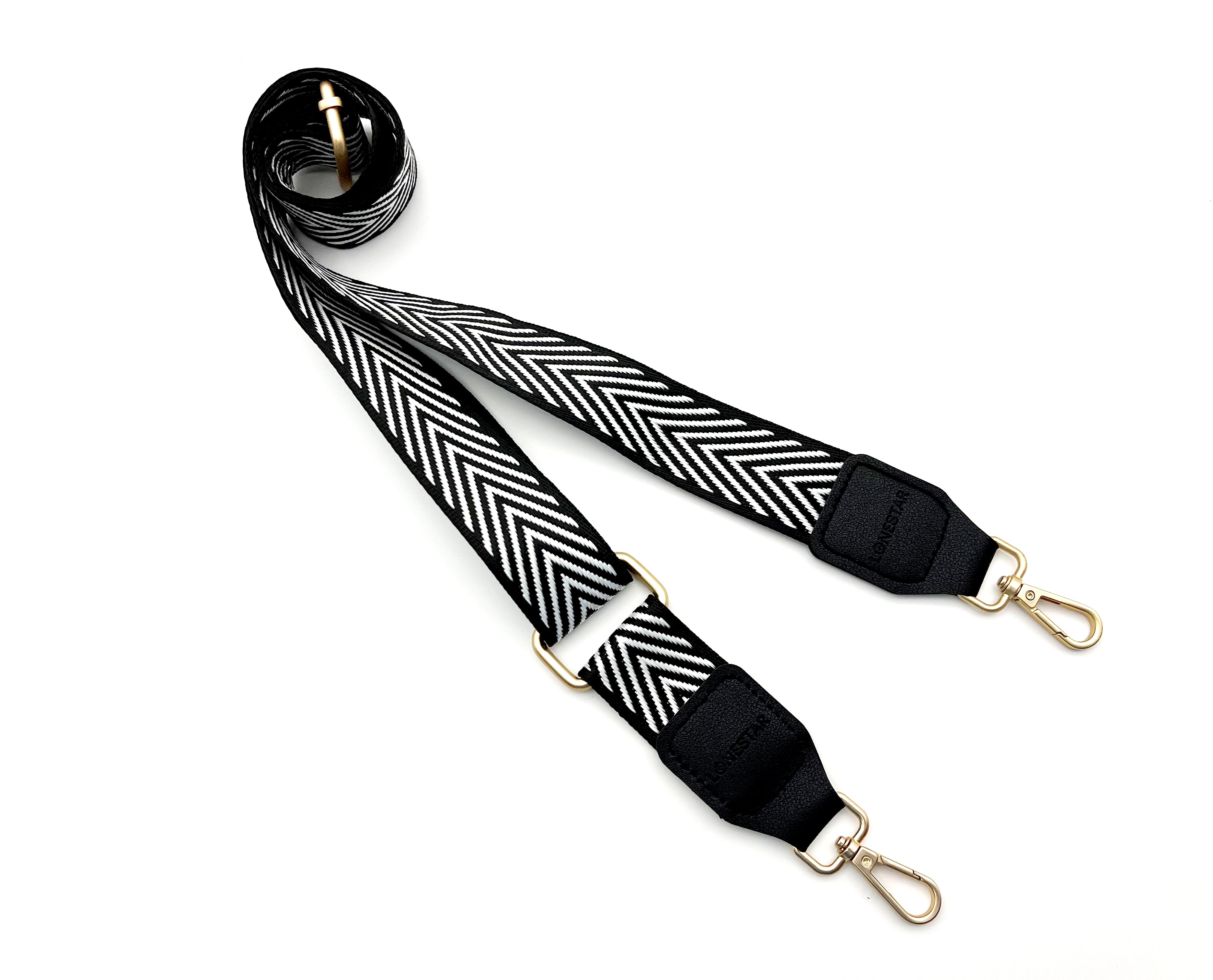 Fabric Black White Chevron Strap