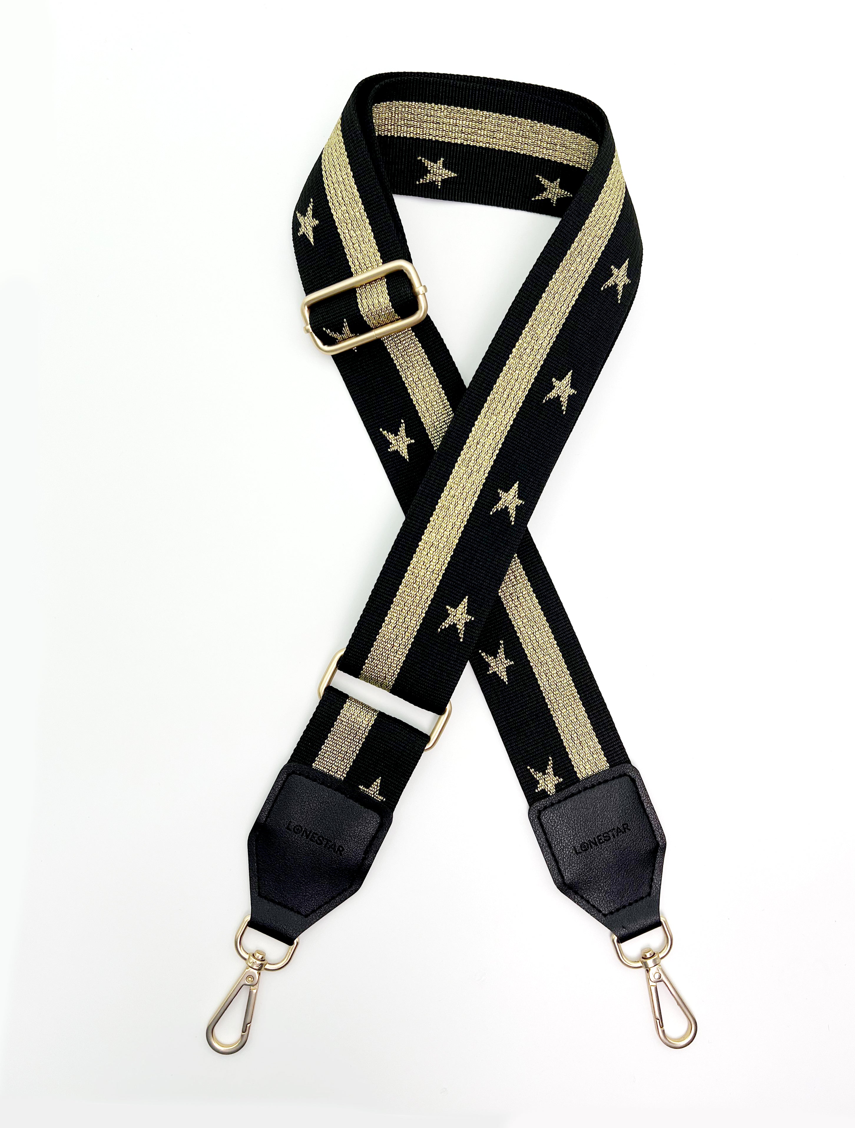 Fabric Black Gold Star Strap