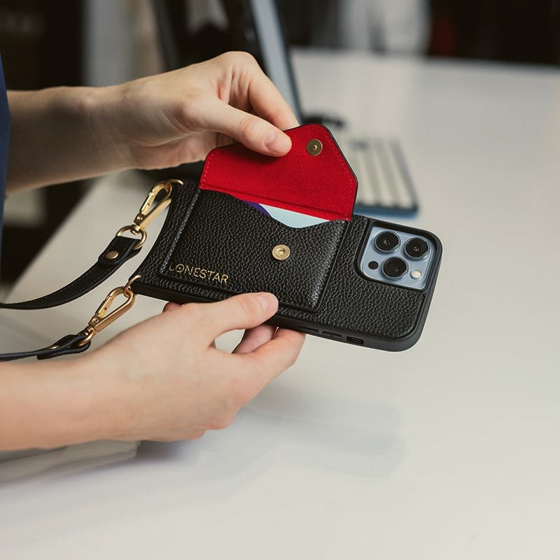 Electra iPhone 15 Pro Max Case Leather Black