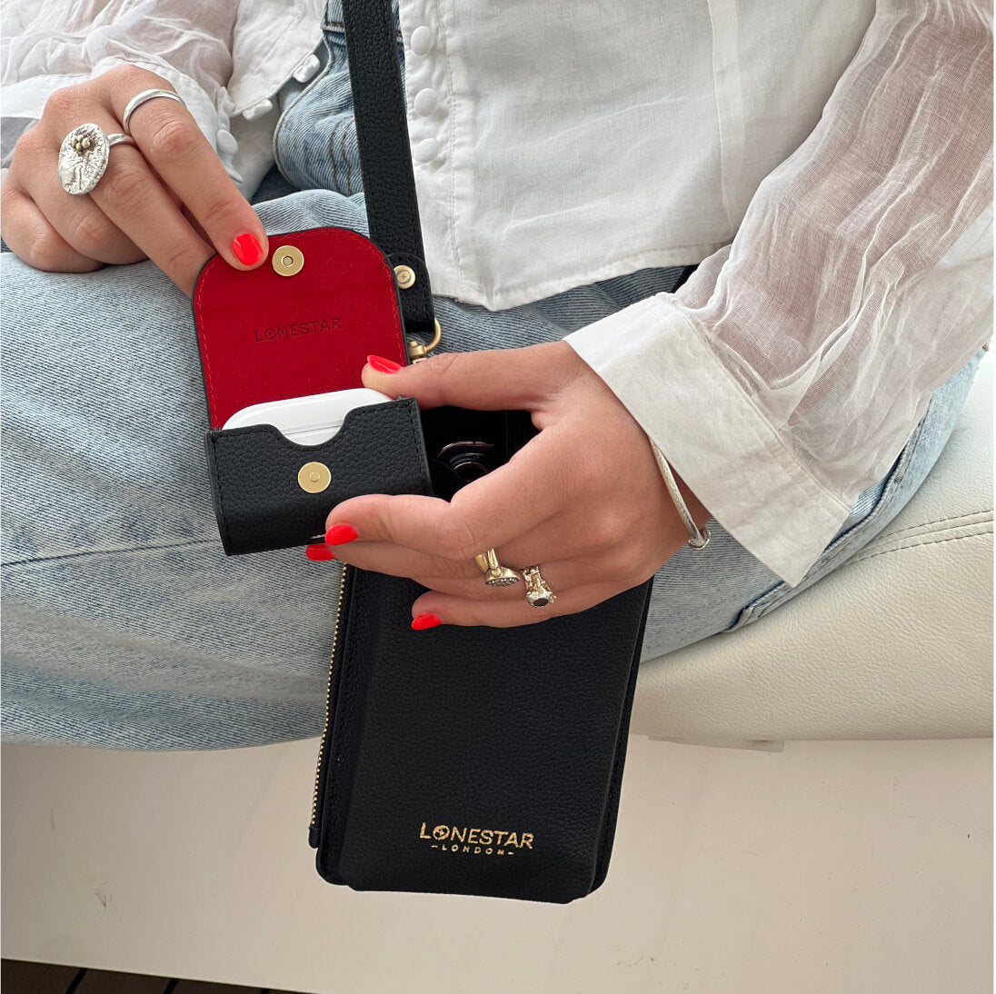 Airpod Case 1st & 2nd Generation Black Leather