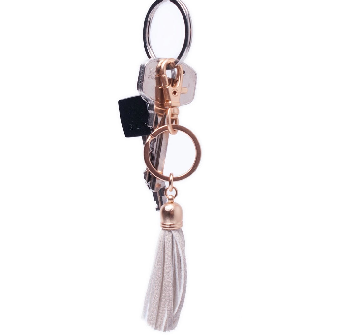 Stone Tassel Keyring