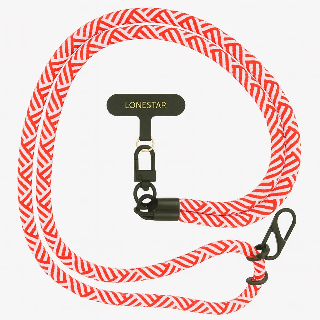 Rope Lanyard Pink Strawberry Split