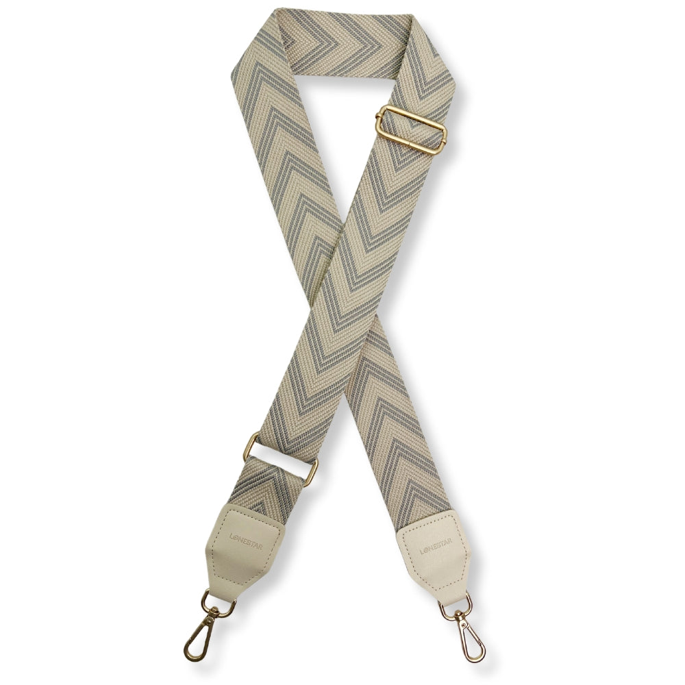 Fabric Blue White Chevron Strap