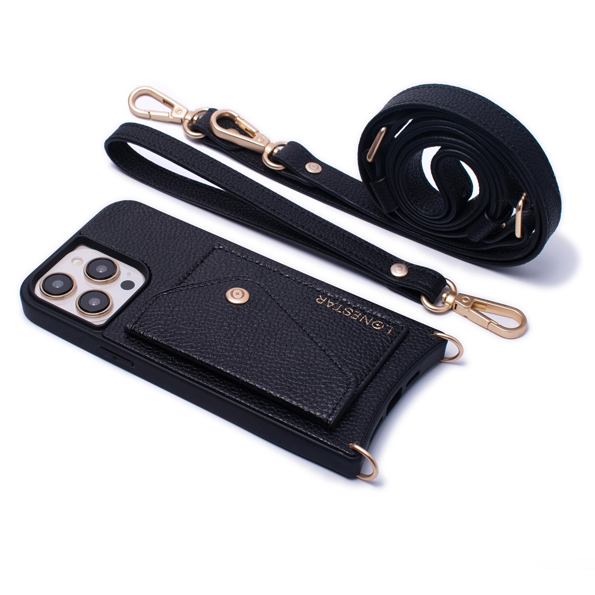 Electra Black Nylon Black Gold Star iPhone 15 Pro Max