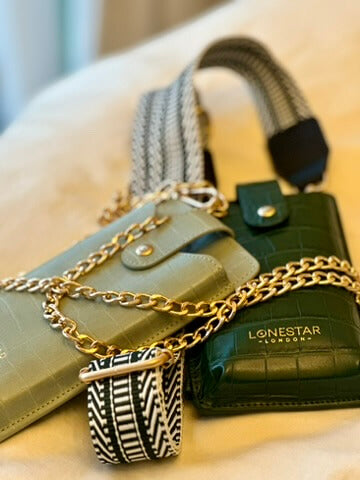 Alya Phone Case Bag Leather Rain Forest Green