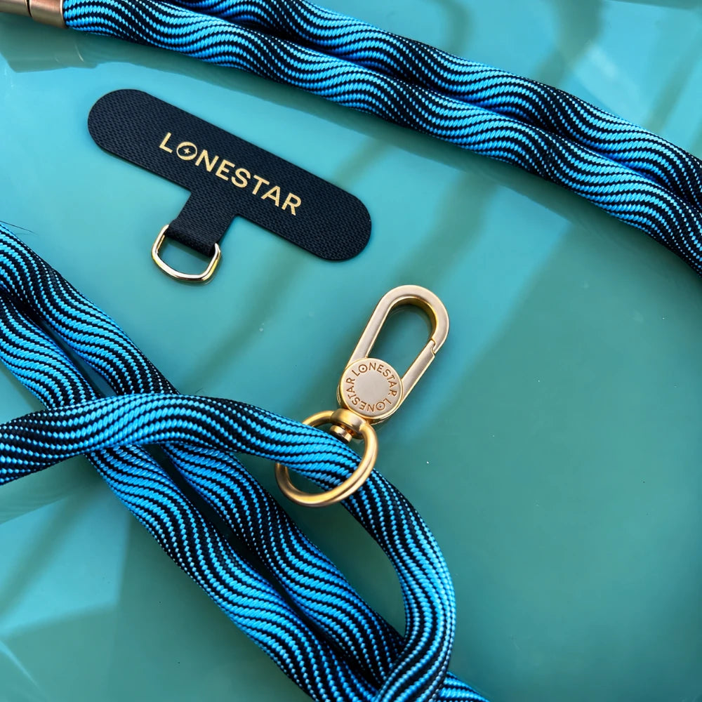 Lux Blue Steel Lanyard