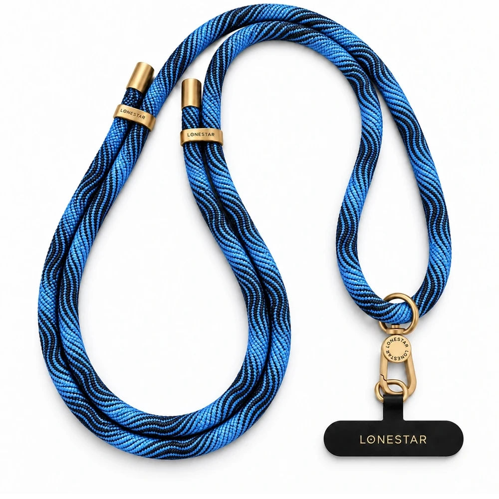 Lux Blue Steel Lanyard