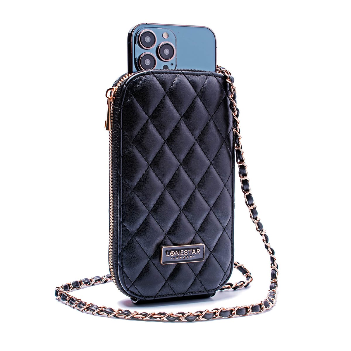 Black Gold Leather Strap