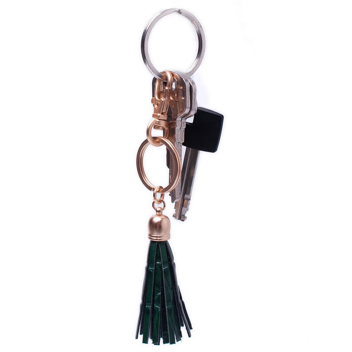 Rain Forest Green Tassel Keyring