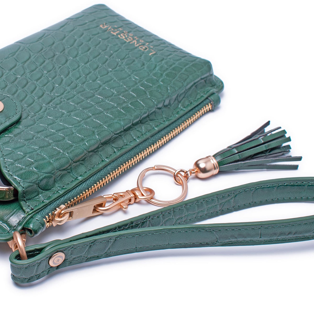 Rain Forest Green Tassel Keyring