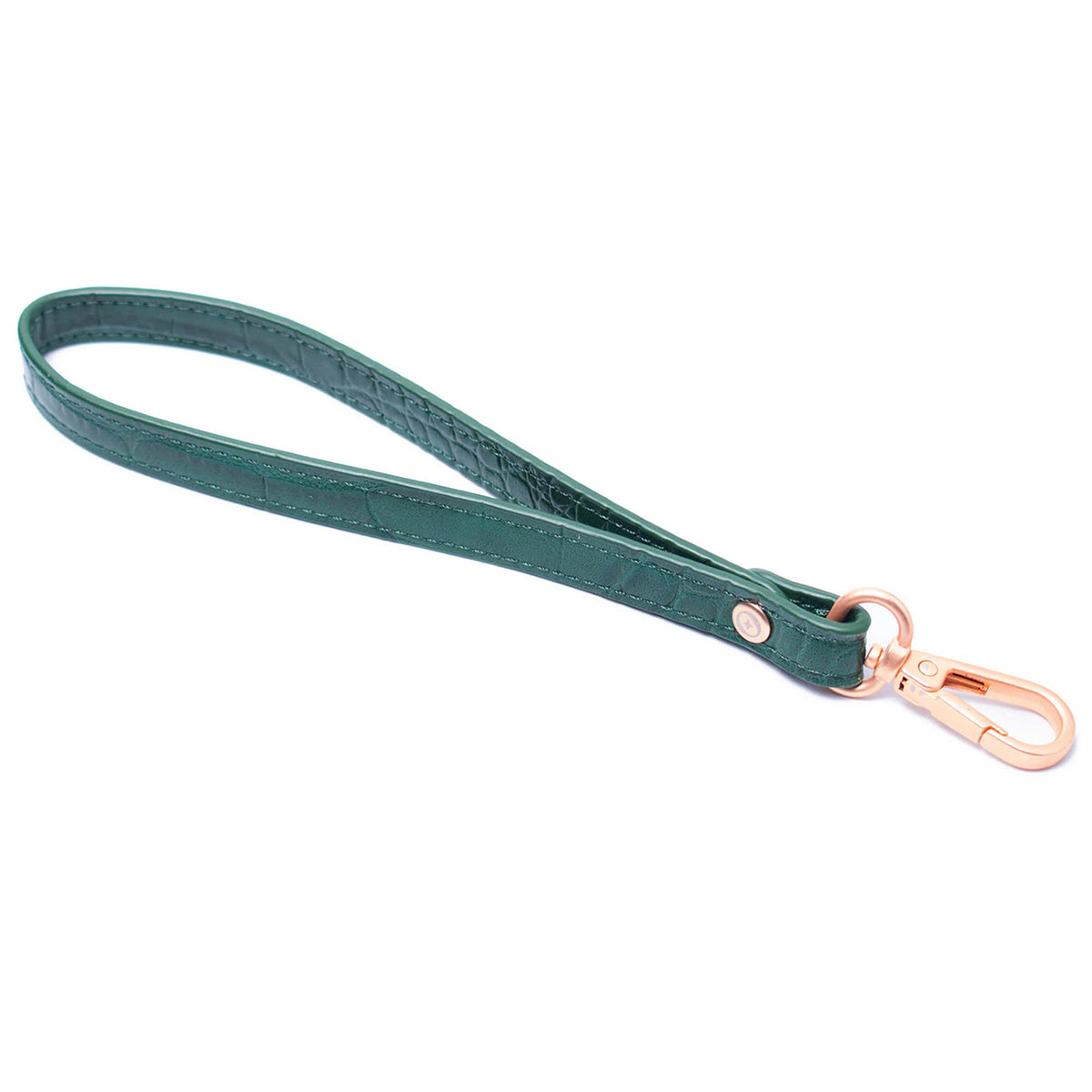 Rain Forest Green Leather Wristlet