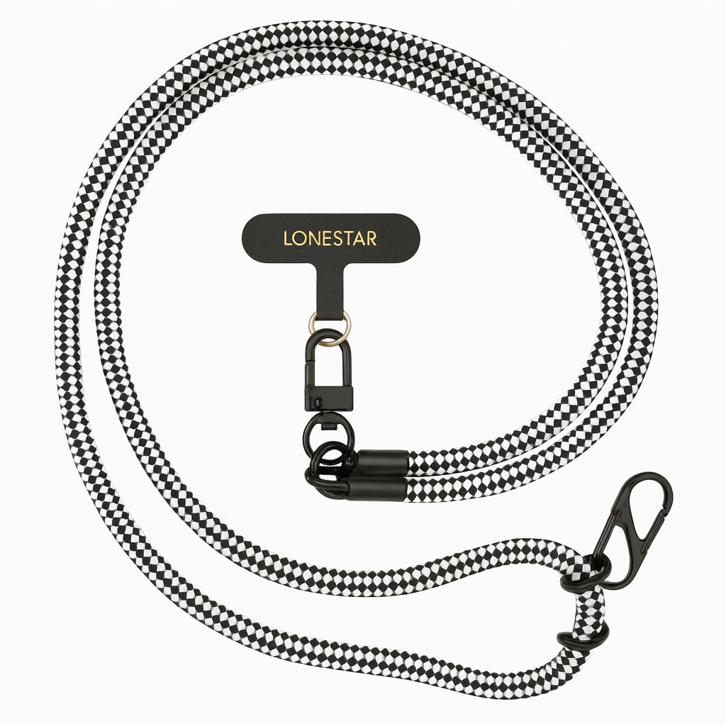 StrapFusion Rope Lanyard Harlequin Black & White
