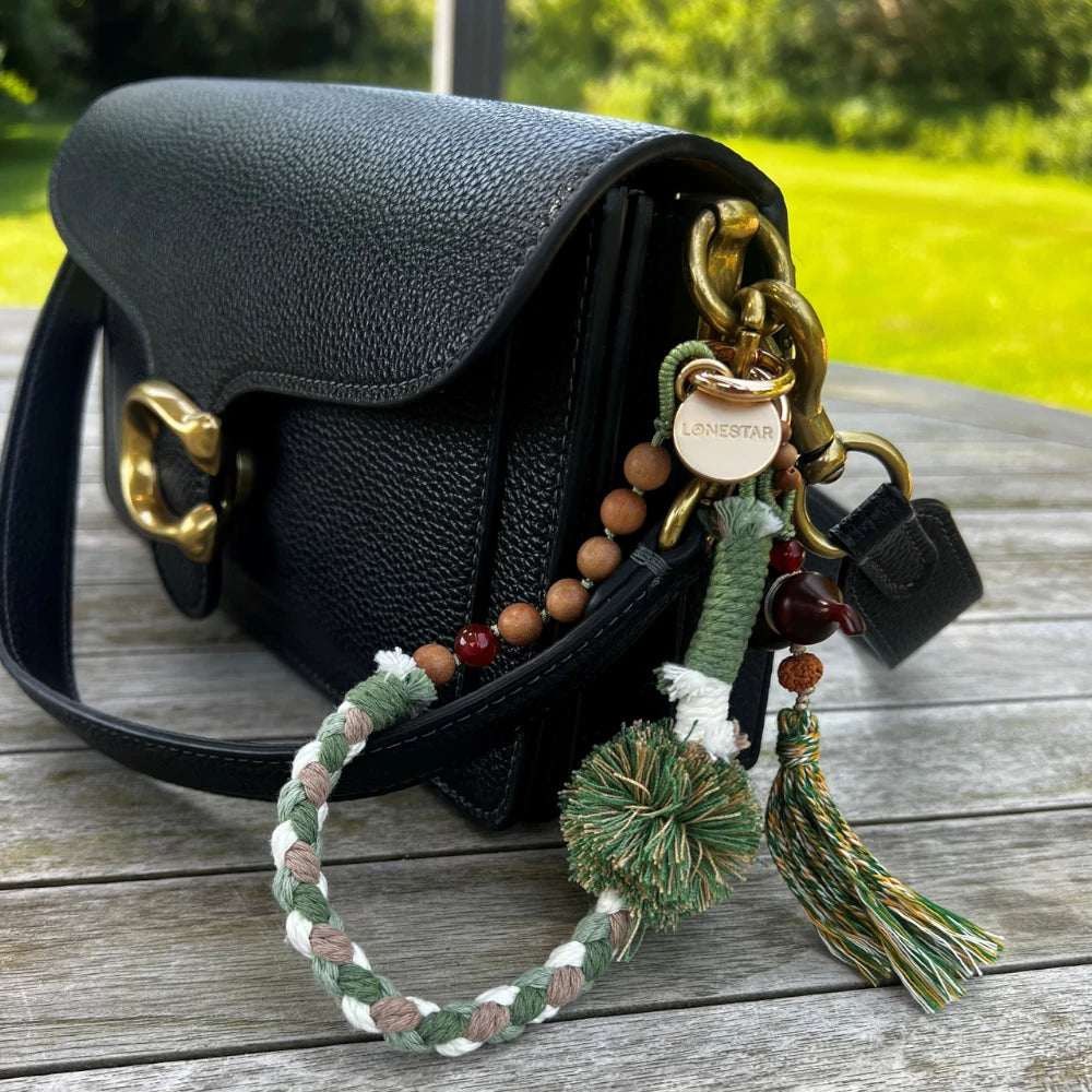 Boho Bag Charm - Moss
