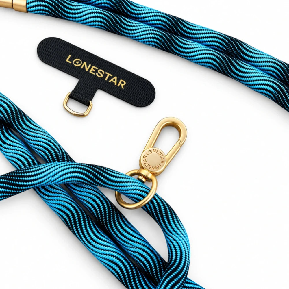 Lux Blue Steel Lanyard