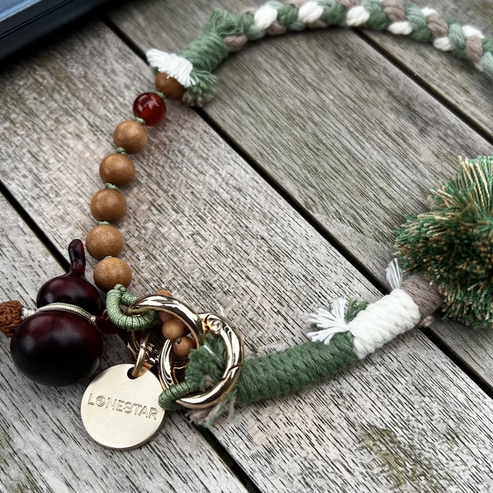 Boho Moss Wristlet